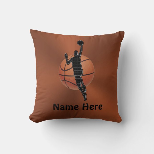 NAAM en NUMMER van de speciale Basketball Pillow Kussen (Voorkant)