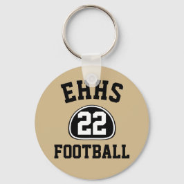 Naam en nummer van het aangepaste team met trots sleutelhanger