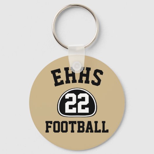 Naam en nummer van het aangepaste team met trots sleutelhanger (Voorkant)