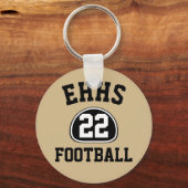 Naam en nummer van het aangepaste team met trots sleutelhanger (Voorkant)