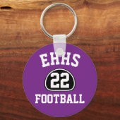 Naam en nummer van het aangepaste team met trots sleutelhanger (Voorkant)