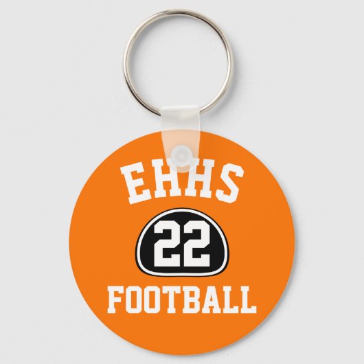 Naam en nummer van het aangepaste team met trots sleutelhanger (Voorkant)