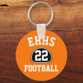 Naam en nummer van het aangepaste team met trots sleutelhanger (Voorkant)