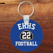 Naam en nummer van het aangepaste team met trots sleutelhanger (Voorkant)