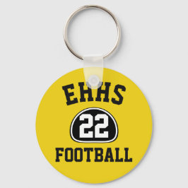 Naam en nummer van het aangepaste team met trots sleutelhanger