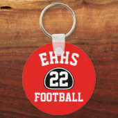 Naam en nummer van het aangepaste team met trots sleutelhanger (Voorkant)