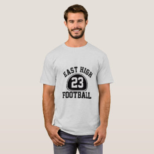 Naam en nummer van het aangepaste team met trots t-shirt