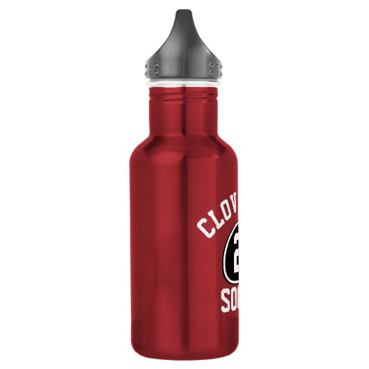 Naam en nummer van het aangepaste team met trots waterfles (Links)