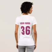 Naam en nummer van lacrosse mam T-shirt achteraf a (Achterkant volledig)