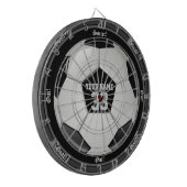 Naam en nummer van persoonlijke Voetbal (Football) Dartbord (Voorkant Links)