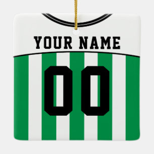 Naam en nummer Voetbal Football Jersey Sjabloon Keramisch Ornament
