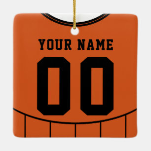 Naam en nummer Voetbal Football Jersey Sjabloon Keramisch Ornament
