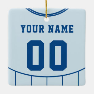 Naam en nummer Voetbal Football Jersey Sjabloon Keramisch Ornament