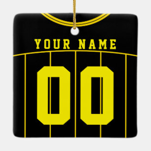 Naam en nummer Voetbal Football Jersey Sjabloon Keramisch Ornament