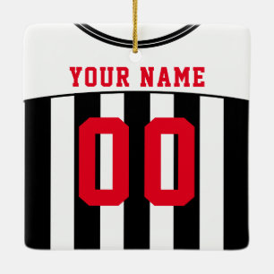 Naam en nummer Voetbal Football Jersey Sjabloon Keramisch Ornament