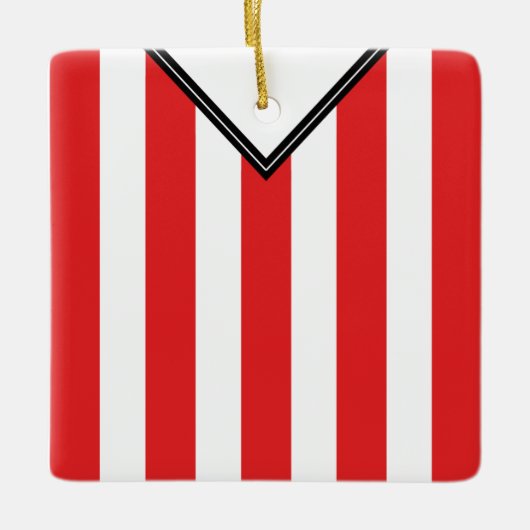 Naam en nummer Voetbal Football Jersey Sjabloon Keramisch Ornament (Voorkant)