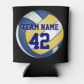 Naam en nummer volleybalteam blikjeskoeler (Voorkant)