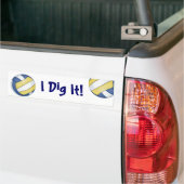 Naam en nummer volleybalteam bumpersticker (Op Truck)
