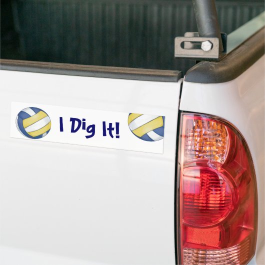 Naam en nummer volleybalteam bumpersticker (Op Truck)