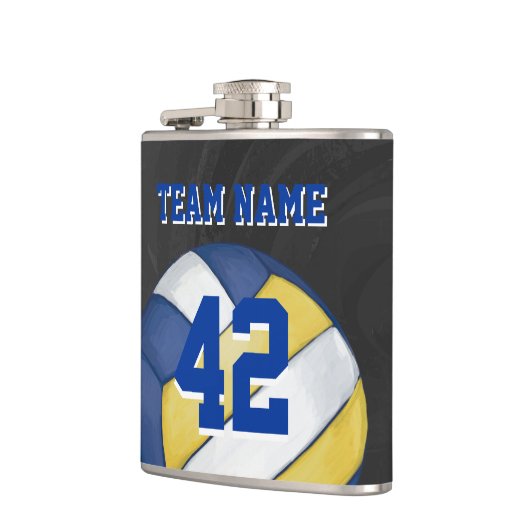 Naam en nummer volleybalteam heupfles (Links)