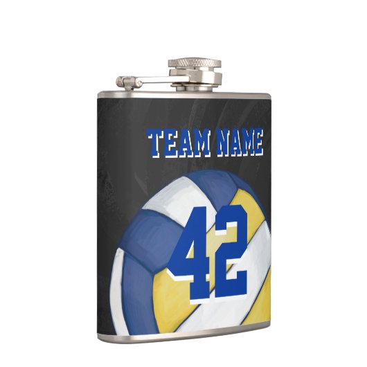 Naam en nummer volleybalteam heupfles (Rechts)