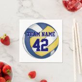 Naam en nummer volleybalteam servet (Insitu)