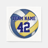 Naam en nummer volleybalteam servet (Voorkant)