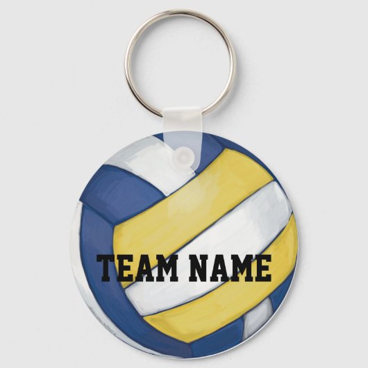 Naam en nummer volleybalteam sleutelhanger (Voorkant)