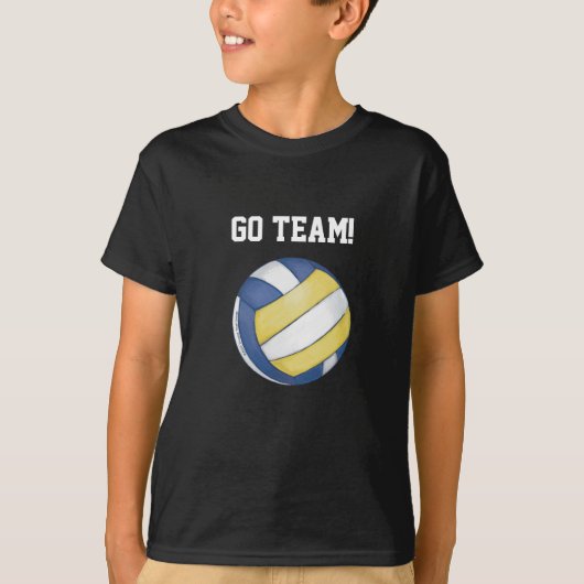 Naam en nummer volleybalteam t-shirt (Voorkant)