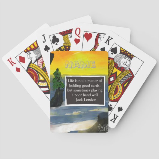Naam en offerte personaliseren Make-Your-Own Deck Pokerkaarten (Achterkant)