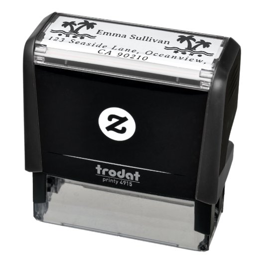 Naam en retouradres kustbries  zelfinktende stempel (Product)