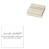 Naam en retouradres toevoegen Script Rubberstempel (Gestempeld)
