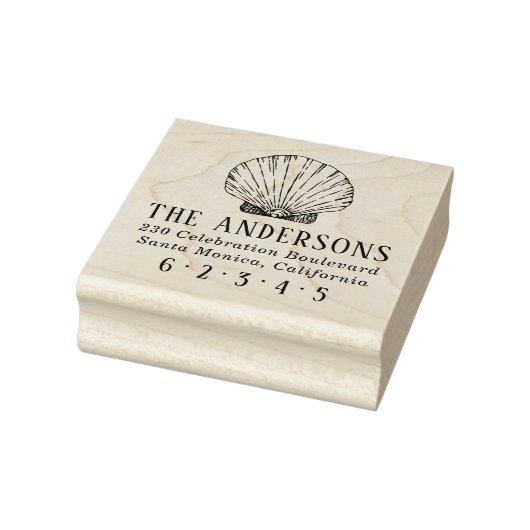 Naam en retouradres van de aangepaste shell-reeks rubberstempel (Stempel)