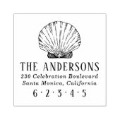 Naam en retouradres van de aangepaste shell-reeks rubberstempel (Afrduk)