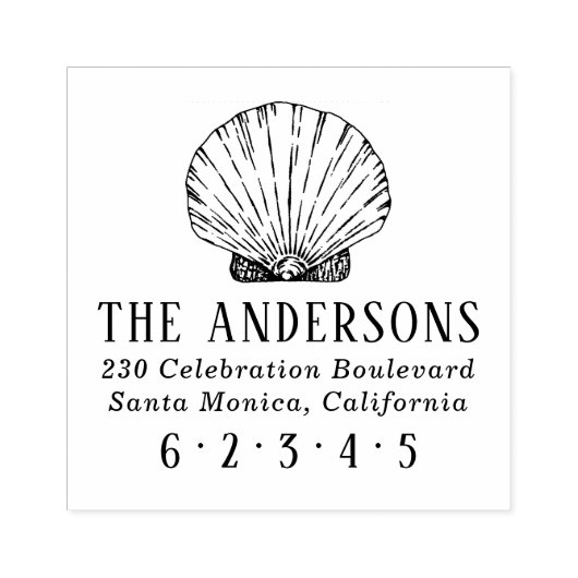 Naam en retouradres van de aangepaste shell-reeks rubberstempel (Afrduk)