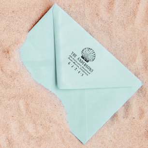 Naam en retouradres van de aangepaste shell-reeks zelfinktende stempel