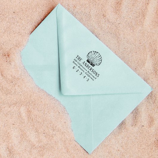 Naam en retouradres van de aangepaste shell-reeks zelfinktende stempel