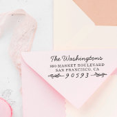 Naam en retouradres van de botanische bijkantoren   zelfinktende stempel