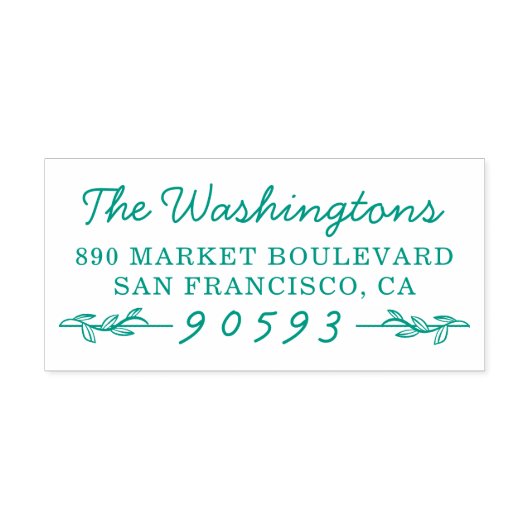Naam en retouradres van de botanische bijkantoren zelfinktende stempel (Design)