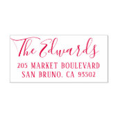 Naam en retouradres van de Roestische Script-reeks Zelfinktende Stempel (Design)