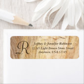 Naam en retouradres van het Stekelsteenmonogram Etiket (Insitu)