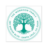 Naam en retouradres van levenscyclus rondom de fam zelfinktende stempel (Design)