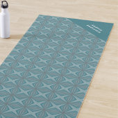Naam en retro Blauwgroen patroon Yogamat