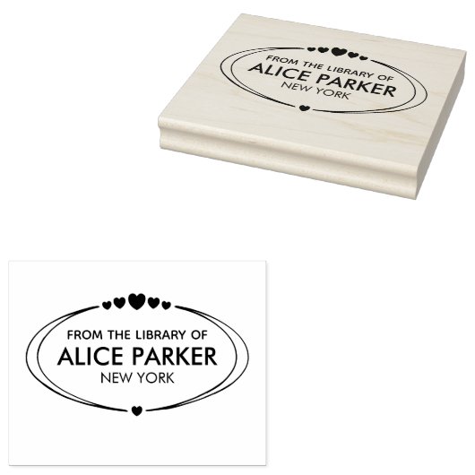  naam en tekst uit de bibliotheek van rubberstempel (Gestempeld)