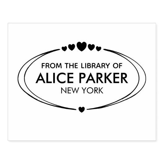  naam en tekst uit de bibliotheek van rubberstempel (Afrduk)