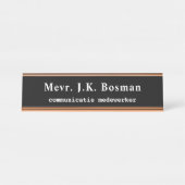 Naam en titel bureau naambordje (Voorkant)