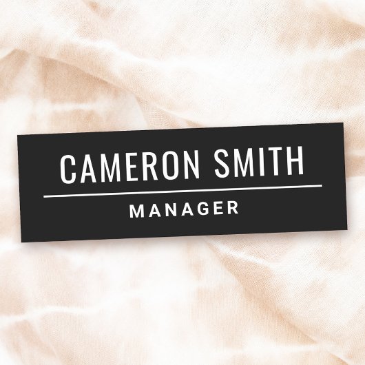 Naam en titel modern zwart naamplaatje