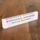 Naam en titel van de Acrylplakband Naambordje (Zijkant)