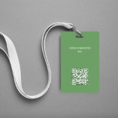 Naam en titel van de werknemer QR Code Groen Badge