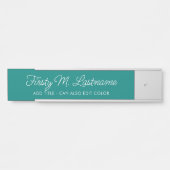 Naam- en titelkalligrafie - KAN TEAL KLEUR BEWERKE Deurbordje (Voorkant)